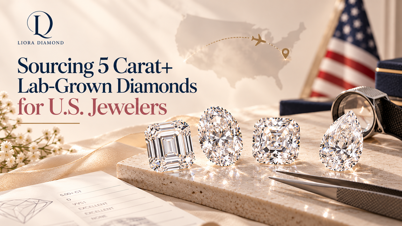 Sourcing 5 Carat+ Lab-Grown Diamonds for U.S. Jewelers: Import, Disclosure and Lead Times