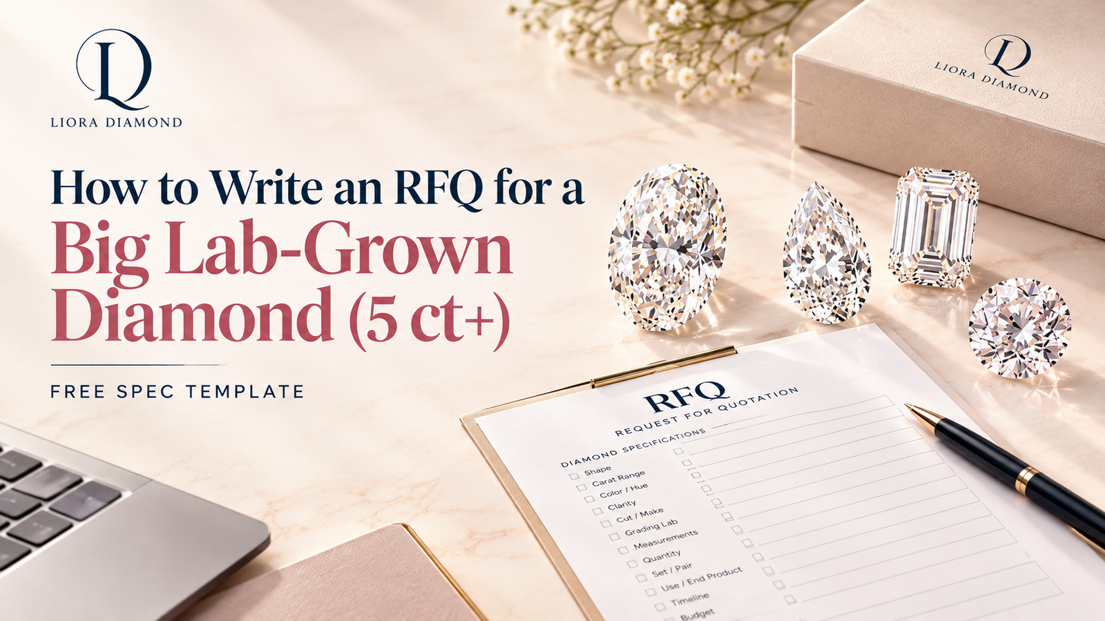 How to Write an RFQ for a Big Lab-Grown Diamond (5 ct+): Free Spec Template