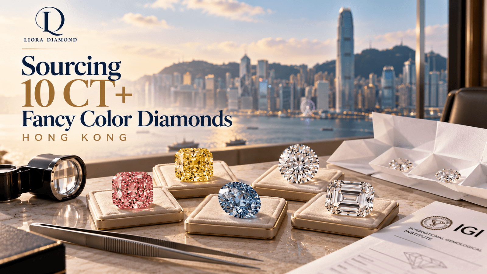 10 carat lab-grown diamond in fancy colors for Hong Kong sourcing.